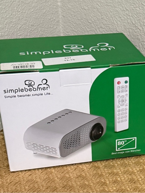Other - (NIB) SimpleBeamer Silver Portable Mini Projector with Remote